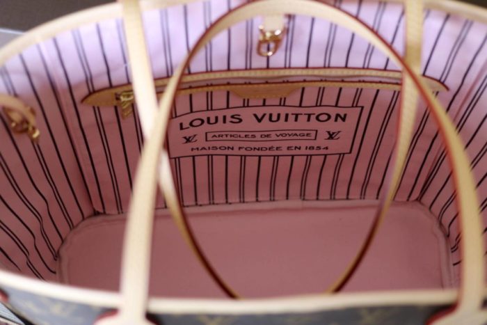 Louis Vuitton Neverfull Monogram Rose Ballerine - Vikky Anna